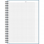 Бизнес-тетрадь А5 100л LightBook, клетка. спираль, облсиний, блок белый 70г/м Бизнес-тетрадь А5 100л LightBook, клетка. спираль, облсиний, блок белый 70г/м