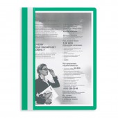 Папка-скоросшиватель Attache прозрачная пластиковая A4 зеленая, 10 шт/уп