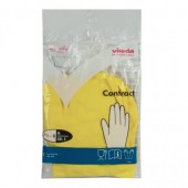 Перчатки резиновые Vileda Professional Контракт M, желтые, 100539