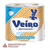 Бумага туалетная Veiro Домашняя 2сл бел втор втул 15м 120/рул 4рул/уп 1c24 Бумага туалетная Veiro Домашняя 2сл бел втор втул 15м 120/рул 4рул/уп 1c24