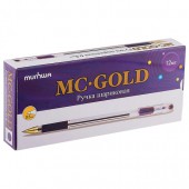 Ручка шариковая Mun Hwa, MC Gold, грип, 0,5 мм