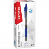Ручка шариковая автоматическая Berlingo "Classic Pro", синяя, 0,7мм, грип ст.12