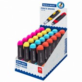 Ластик Brauberg "Blaster", в пластиковом футляре, выдвижной, в дисплее, цвета в ассортименте Ластик Brauberg "Blaster", в пластиковом футляре, выдвижной, в дисплее, цвета в ассортименте