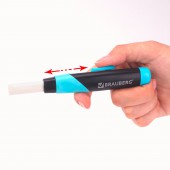 Ластик Brauberg "Blaster", в пластиковом футляре, выдвижной, в дисплее, цвета в ассортименте Ластик Brauberg "Blaster", в пластиковом футляре, выдвижной, в дисплее, цвета в ассортименте