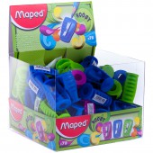 Точилка пластик, 1 отверстие, Maped (Франция) "Boogy", без контейнера, ассорти, дисплей, 063211 Точилка пластик, 1 отверстие, Maped (Франция) "Boogy", без контейнера, ассорти, дисплей, 063211