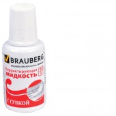 Корректирующая жидкость на спиртовой основе Brauberg "Premium", 20мл, флакон с губкой, ярко-белый Корректирующая жидкость на спиртовой основе Brauberg "Premium", 20мл, флакон с губкой, ярко-белый