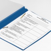 Скоросшиватель пластиковый Brauberg А5, синий Скоросшиватель пластиковый Brauberg А5, синий