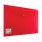 Папка-конверт на кнопке,Brauberg А4, прозрачная,  красная, до 100 листов, 0,18мм