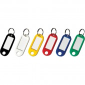 Брелоки для ключей Brauberg, комплект 12шт., длина 50мм, инфо-окно 30*15мм