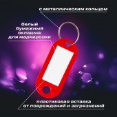 Брелоки для ключей Brauberg, комплект 12шт., длина 50мм, инфо-окно 30*15мм Брелоки для ключей Brauberg, комплект 12шт., длина 50мм, инфо-окно 30*15мм