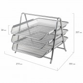 Лоток 3-х секционный горизонтальный BRAUBERG Germanium,металл, 267х295х355мм, серебр, Лоток 3-х секционный горизонтальный BRAUBERG Germanium,металл, 267х295х355мм, серебр,