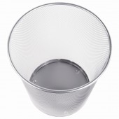 Корзина для бумаг Brauberg "Germanium", большая металлическая 20л, серебр Корзина для бумаг Brauberg "Germanium", большая металлическая 20л, серебр