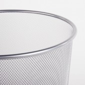 Корзина для бумаг Brauberg "Germanium", большая металлическая 20л, серебр Корзина для бумаг Brauberg "Germanium", большая металлическая 20л, серебр