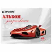 Альбом д/рис. 40л. Brauberg обл.мел.карт., Автостиль (2вида) Альбом д/рис. 40л. Brauberg обл.мел.карт., Автостиль (2вида)