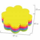 Липкие блоки фигурный Brauberg Неоновый, в форме цветка, 67*67 мм, 250 л, 5 цветов Липкие блоки фигурный Brauberg Неоновый, в форме цветка, 67*67 мм, 250 л, 5 цветов