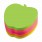 Липкие блоки фигурный Brauberg Неоновый, в форме яблока,70*70 мм 400л,5 цвет,отв для ручки