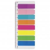 Закладки  Brauberg, 45*12мм, 8цв. х 25л., на пластик. линейке 12 см Закладки  Brauberg, 45*12мм, 8цв. х 25л., на пластик. линейке 12 см