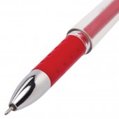 Ручка гелевая Brauberg Geller, прозр. корп, игольчатый пиш. узел, 0,5 мм, рез. держ.