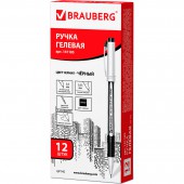 Ручка гелевая Brauberg Contact, игольчатый пиш. узел, 0,5 мм, рез. держ.