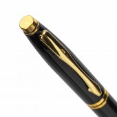 Ручка шариковая Brauberg De luxe, золотые детали, синяя