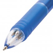 Ручка шариковая Brauberg автомат. "Spectrum", 4-цвет, корп.синий тонирован. ,син,чер,крас,зел