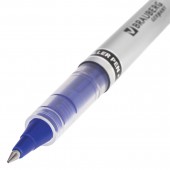 Ручка роллер Brauberg RLP002, корпус серый, синие детали, толщ.письма 0,5 мм, синяя