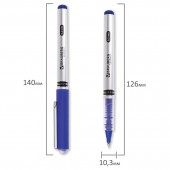 Ручка роллер Brauberg RLP002, корпус серый, синие детали, толщ.письма 0,5 мм, синяя