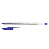 Ручка шариковая масляная Staff эконом, корпус прозрачный, синяя