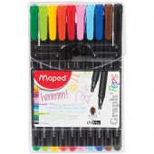 Линеры Maped (Франция), Набор 10шт, "Graph Pep's",трехгр,толщ.письма 0,4мм,ассорти,749150 Линеры Maped (Франция), Набор 10шт, "Graph Pep's",трехгр,толщ.письма 0,4мм,ассорти,749150