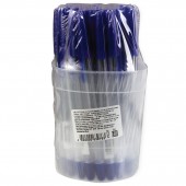 Ручка шариковая масляная Стамм 111, корпус прозрачный, 1 мм, РС21, синяя