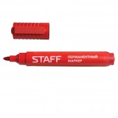 Маркер перманентный нестираемый Staff, эконом, круглый након., 2,5 мм Маркер перманентный нестираемый Staff, эконом, круглый након., 2,5 мм