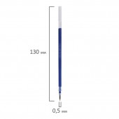 Стержень гелевый brauberg 130мм, евронаконечник, 0,5мм, синий
