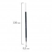 Стержень гелевый Brauberg 130мм, игольчатый пишущий узел 0,5мм, черный Стержень гелевый Brauberg 130мм, игольчатый пишущий узел 0,5мм, черный