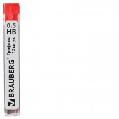Запасные стержни для механических карандашей 0,5мм, HB, Brauberg "Hi-Polymer", 12шт/уп Запасные стержни для механических карандашей 0,5мм, HB, Brauberg "Hi-Polymer", 12шт/уп