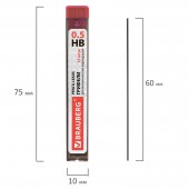 Запасные стержни для механических карандашей 0,5мм, HB, Brauberg "Hi-Polymer", 12шт/уп Запасные стержни для механических карандашей 0,5мм, HB, Brauberg "Hi-Polymer", 12шт/уп