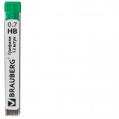 Запасные стержни для механических карандашей 0,7мм, HB, Brauberg "Hi-Polymer", 12шт/уп Запасные стержни для механических карандашей 0,7мм, HB, Brauberg "Hi-Polymer", 12шт/уп