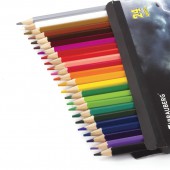 Карандаши цветные 24цв, Brauberg "InstaRacing", заточенные, карт. упак. с отдел.выбороч лак