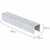 Скобы для степлера №23/13 Brauberg,  1000шт., до 80 листов Скобы для степлера №23/13 Brauberg,  1000шт., до 80 листов