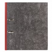 Папка-регистратор А4, 75мм Brauberg, фактура стандарт, с мраморным покрытием, красный корешок