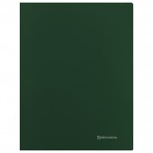 Папка с мет. скоросш. и внутр. карм. Brauberg Диагональ, т-зеленая, до 100 листов, 0,6мм