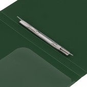 Папка с мет. скоросш. и внутр. карм. Brauberg Диагональ, т-зеленая, до 100 листов, 0,6мм