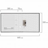 Папка-регистратор А4, 75мм Brauberg Ecoчерная, металлическая окантовка ст. 24 Папка-регистратор А4, 75мм Brauberg Ecoчерная, металлическая окантовка ст. 24