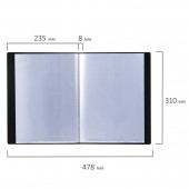 Папка  10 вклад. Brauberg Стандарт, черная, 0,5мм