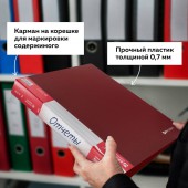 Папка  40 вклад. Brauberg Стандарт, красная, 0,7мм Папка  40 вклад. Brauberg Стандарт, красная, 0,7мм