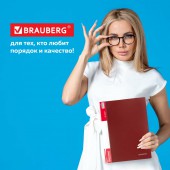 Папка  40 вклад. Brauberg Стандарт, красная, 0,7мм Папка  40 вклад. Brauberg Стандарт, красная, 0,7мм