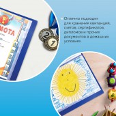 Папка  40 вклад. Brauberg Стандарт, синяя, 0,7мм Папка  40 вклад. Brauberg Стандарт, синяя, 0,7мм