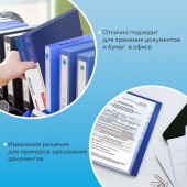 Папка  60 вклад. Brauberg Стандарт, синяя, 0,8мм Папка  60 вклад. Brauberg Стандарт, синяя, 0,8мм