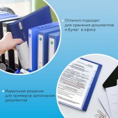 Папка  80 вклад. Brauberg Стандарт, синяя, 0,9мм Папка  80 вклад. Brauberg Стандарт, синяя, 0,9мм