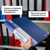 Папка 100 вклад. Brauberg Стандарт, синяя, 0,9мм Папка 100 вклад. Brauberg Стандарт, синяя, 0,9мм