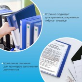 Папка 100 вклад. Brauberg Стандарт, синяя, 0,9мм Папка 100 вклад. Brauberg Стандарт, синяя, 0,9мм